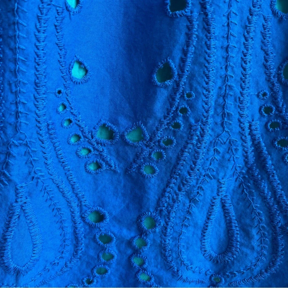 •Lane Bryant• 100% Cotton Blue Eyelet Shndress - Size 14 - Picture 4 of 9